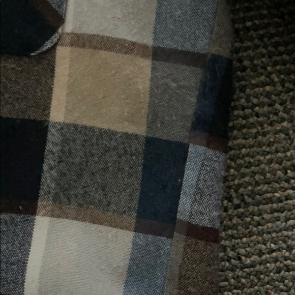 Vintage Tan and Blue Flannel - Picture 4 of 4